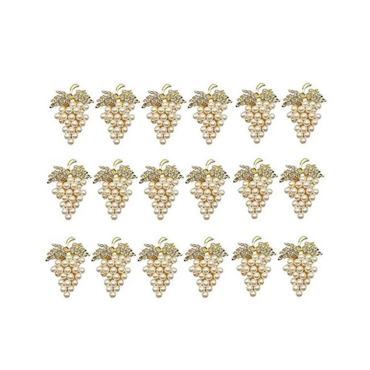 18Pcs Pearl Napkin Rings Gold Grape Shape Napkin Buckle Holder Napkin Holders Wedding Party Table Decor Napkin Buckles
18Pcs Pearl Napkin Rings Gold Grape Shape Napkin Buckle Holder Napkin Holders Wedding Party Table Decor Napkin Buckles