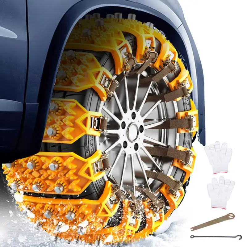 

Snow Chains For Car Tires Heavy Duty Anti-Skid Security Chain Anti Snow Chains Traction Mud Chains Easy Installation Tire Snow