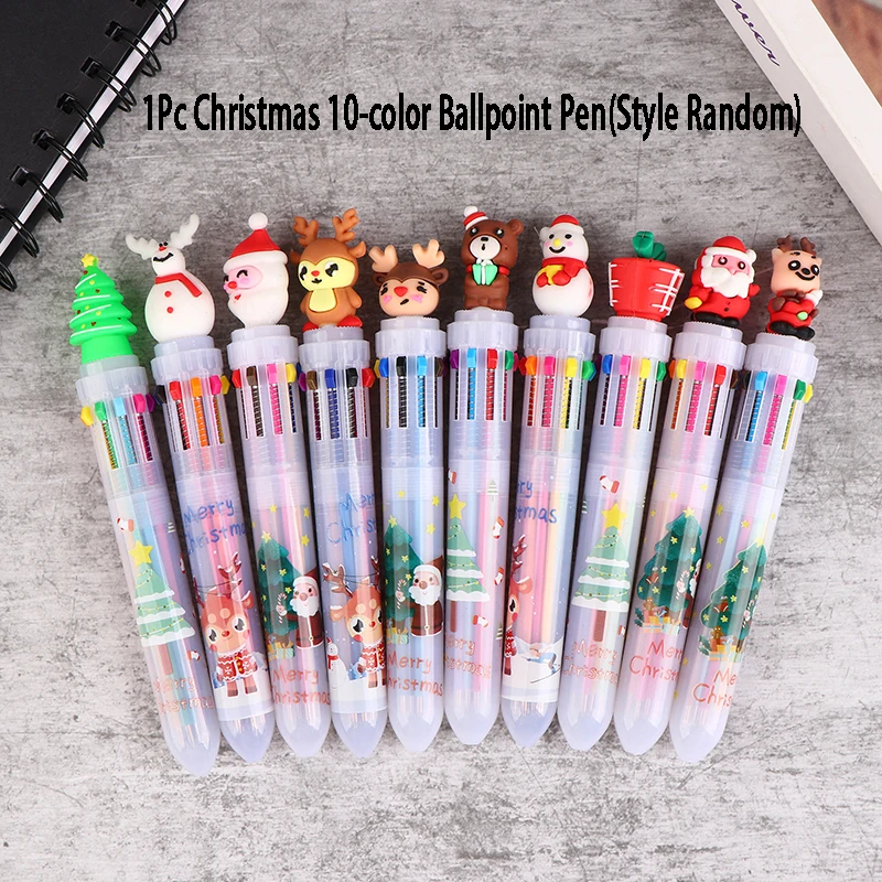 1Pc Christmas 10-color Ballpoint Pen Student Press-type Color Pen Santa Claus Presses The Ballpoint Pen School Stationery
1Pc Christmas 10-color Ballpoint Pen Student Press-type Color Pen Santa Claus Presses The Ballpoint Pen School Stationery