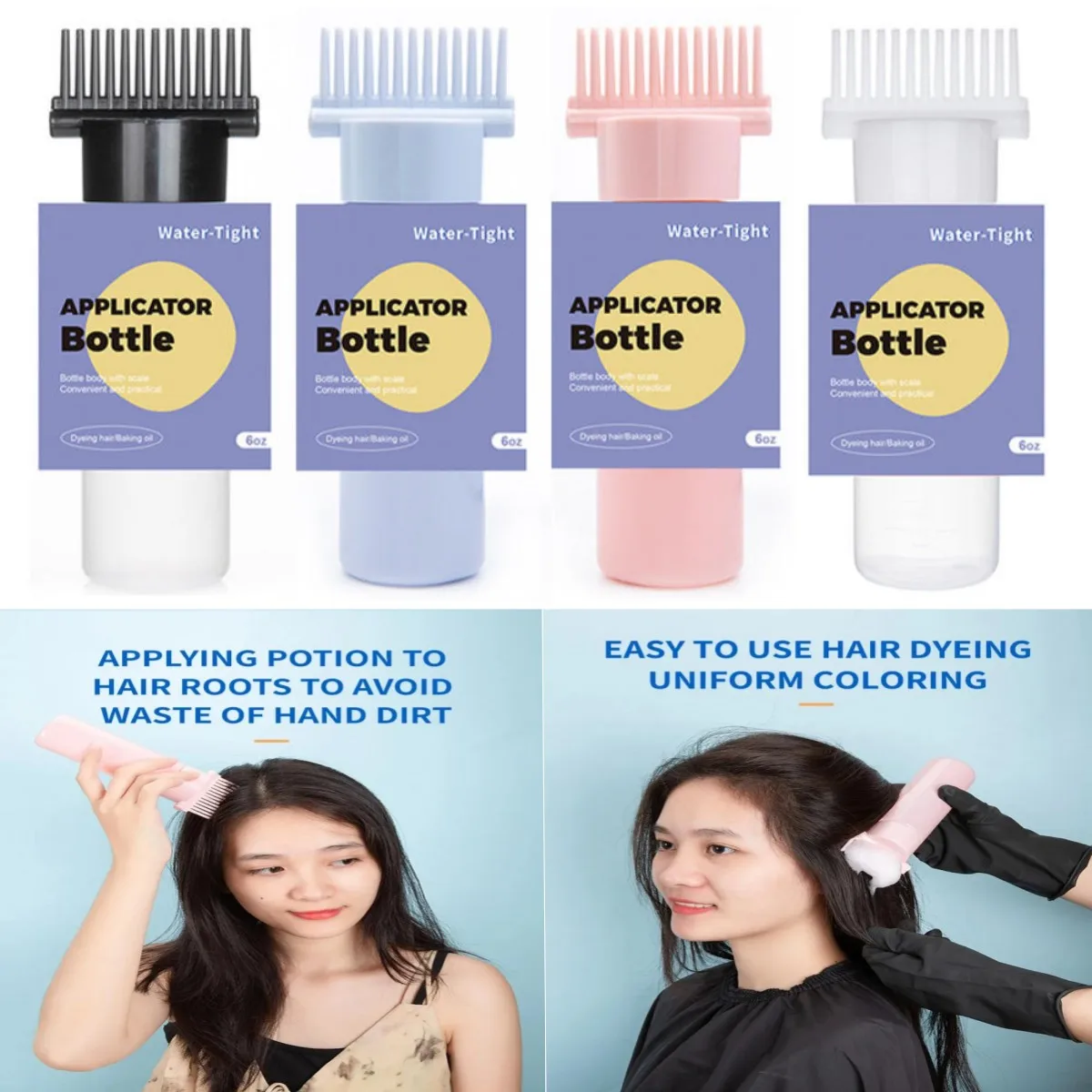 180ml Plastic Hair Dye Refillable Bottle Applicator Comb Dispensing Salon Hair Coloring Hairdressing Styling Tool Squeeze Bottle
180ml Plastic Hair Dye Refillable Bottle Applicator Comb Dispensing Salon Hair Coloring Hairdressing Styling Tool Squeeze Bottle