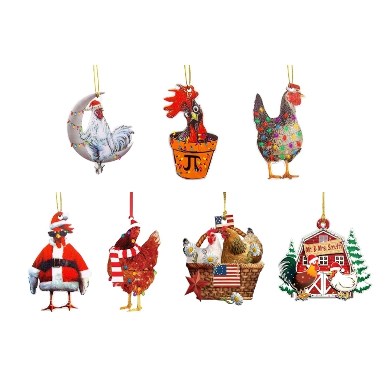 Funny Christmas Chicken Ornament for Tree Car Key Rings Decoration 2024 New Year Drop Shipping
Funny Christmas Chicken Ornament for Tree Car Key Rings Decoration 2024 New Year Drop Shipping