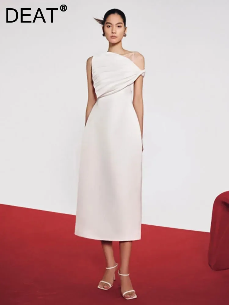 DEAT Women's Fashion Evening Dress Backless Camisole Asymmetrical Collar Solid Color Elegant Dresses Spring 2024 New 13DB4836
DEAT Women's Fashion Evening Dress Backless Camisole Asymmetrical Collar Solid Color Elegant Dresses Spring 2024 New 13DB4836