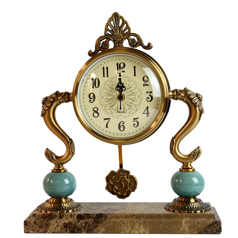 Luxurious Retro Look Marble Desktop Alarm Clock Decoration Metal Large Clock Ornaments
Luxurious Retro Look Marble Desktop Alarm Clock Decoration Metal Large Clock Ornaments