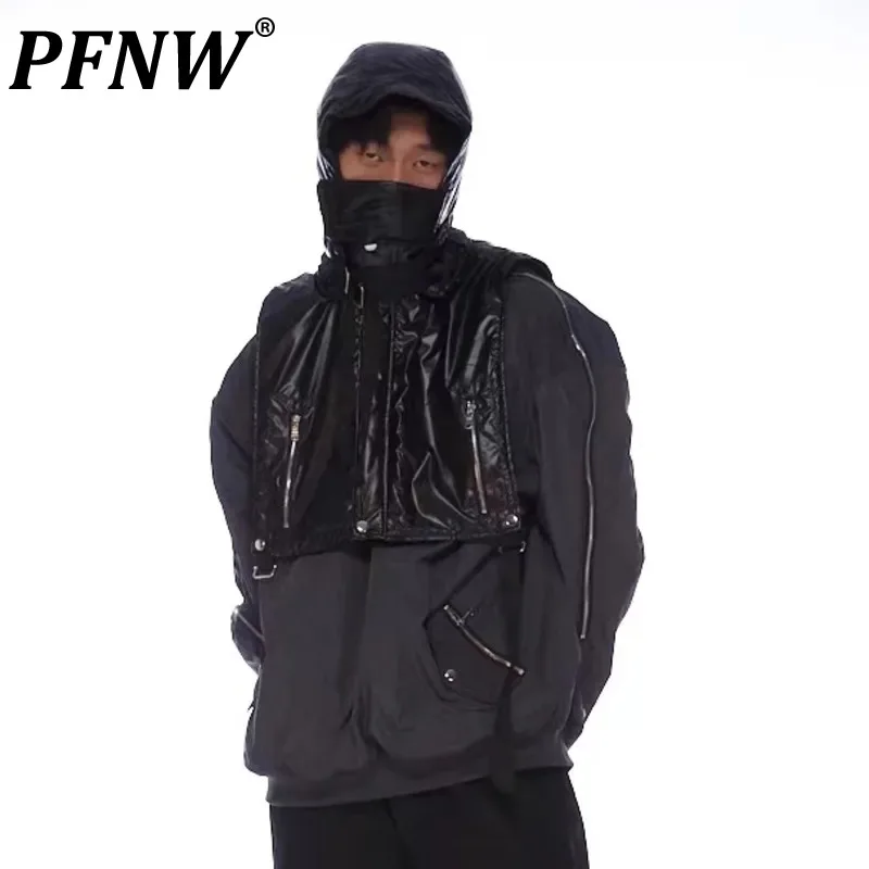 PFNW Autumn Winter New Men's Fashion Cotton Warm Hooded Vest High Street Casual Zippers Multi Pockets Youth Coat Tops 12A7117
PFNW Autumn Winter New Men's Fashion Cotton Warm Hooded Vest High Street Casual Zippers Multi Pockets Youth Coat Tops 12A7117