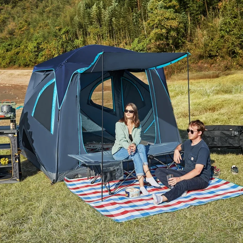 

TIMBER RIDGE Pop-Up Portable Weather Resistant Camping Hub Tent, Easy Instant 60 Second Set-Up, 4 Person Tents for Camping