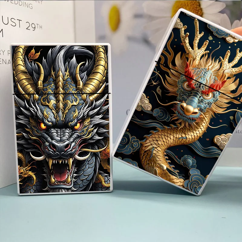 

2024 Dragon Year Limited Edition Personality Cigarette Box Stylish Outdoor Portable Cigarette case For 20 Cigarettes Smoker Gift