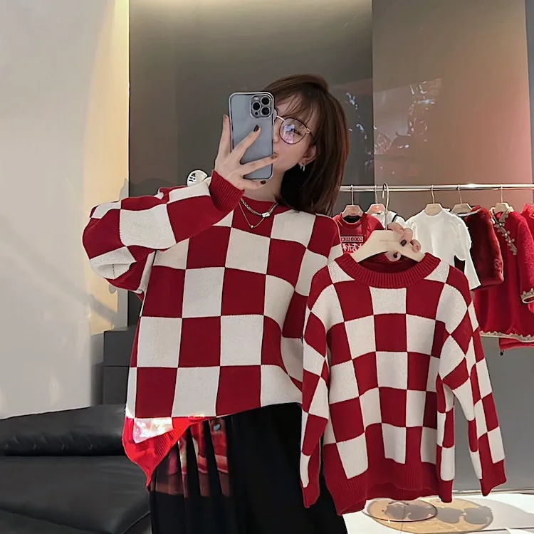 Mother And Daughter Sweater Mom And Son Matching Outfits Fashion Children's Jumper Women Winter Clothes Baby Girl Boy Knit Tops
Mother And Daughter Sweater Mom And Son Matching Outfits Fashion Children's Jumper Women Winter Clothes Baby Girl Boy Knit Tops