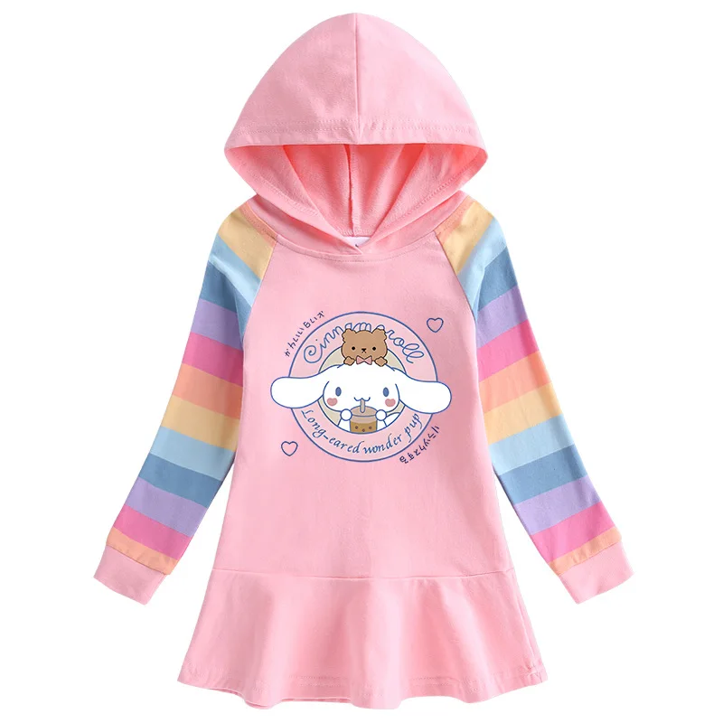 Новинка 2023, весенне-осеннее хлопковое Радужное платье Sanrio с длинным рукавом и капюшоном для девочек с изображением собаки корицы, платье принцессы
Новинка 2023, весенне-осеннее хлопковое Радужное платье Sanrio с длинным рукавом и капюшоном для девочек с изображением собаки корицы, платье принцессы