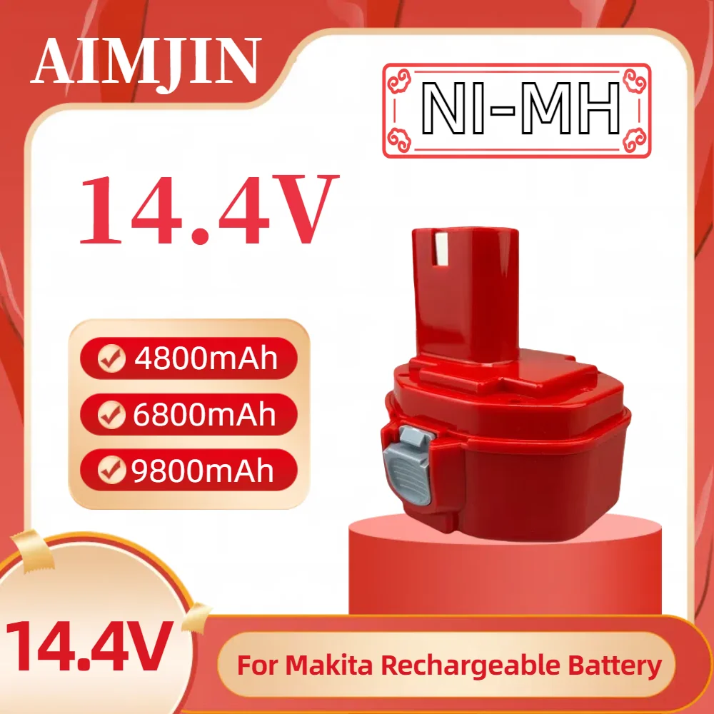 Replacement Battery For Makita 14.4V 4800mAh/6800mAh/9800mAh Ni MH Rechargeable Battery Power Tools Bateria PA14 1422 6281D
Replacement Battery For Makita 14.4V 4800mAh/6800mAh/9800mAh Ni MH Rechargeable Battery Power Tools Bateria PA14 1422 6281D