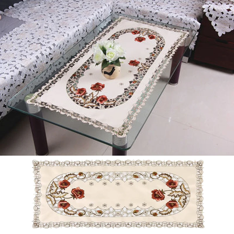 Stain Resistant And Washable Embroidered Tablecloth Lace Mat Decoration Cover Satin Fabric Protective For Wedding Parties
Stain Resistant And Washable Embroidered Tablecloth Lace Mat Decoration Cover Satin Fabric Protective For Wedding Parties