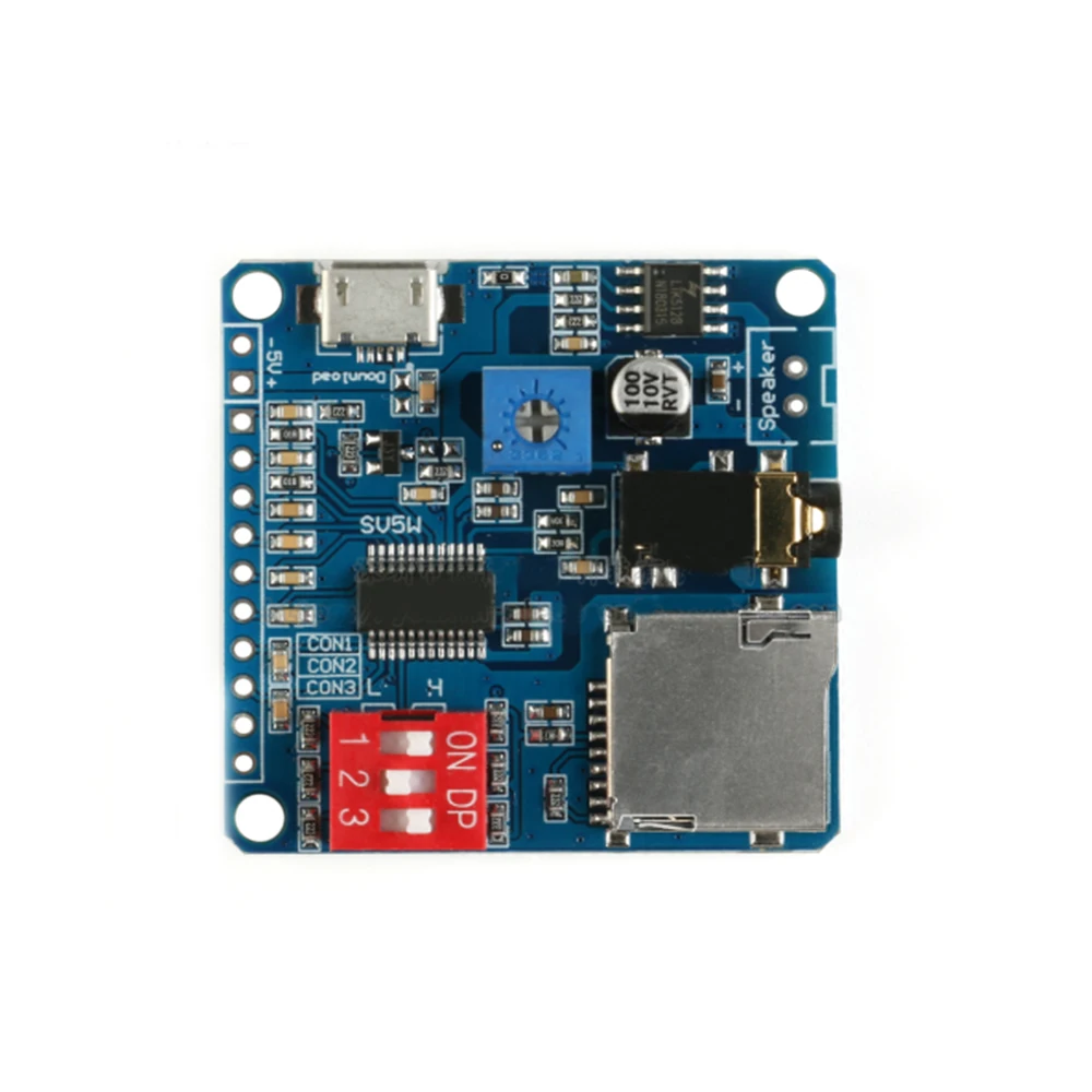 Voice Playback Module MP3 Player UART I/O Trigger Amplifier Class D 5W 8M Storage DY-SV8F Flash SD/TF Card For Arduino
Voice Playback Module MP3 Player UART I/O Trigger Amplifier Class D 5W 8M Storage DY-SV8F Flash SD/TF Card For Arduino