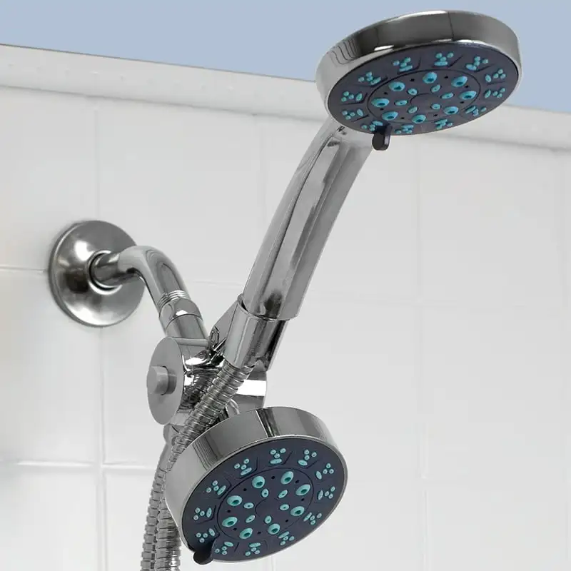 in. Fixed and Handheld Shower 5 Function Dual Shower Massager with 5 FT Hose, Chrome Douche Ducha Duschkopf душ турист
in. Fixed and Handheld Shower 5 Function Dual Shower Massager with 5 FT Hose, Chrome Douche Ducha Duschkopf душ турист