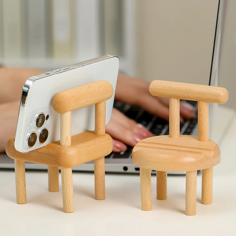 Cute Mini Chair Mobile Phone Holder Card Display Desktop Stand Beech Wood Mobile Phone Tablet Holder Desktop Exquisite Ornaments
Cute Mini Chair Mobile Phone Holder Card Display Desktop Stand Beech Wood Mobile Phone Tablet Holder Desktop Exquisite Ornaments