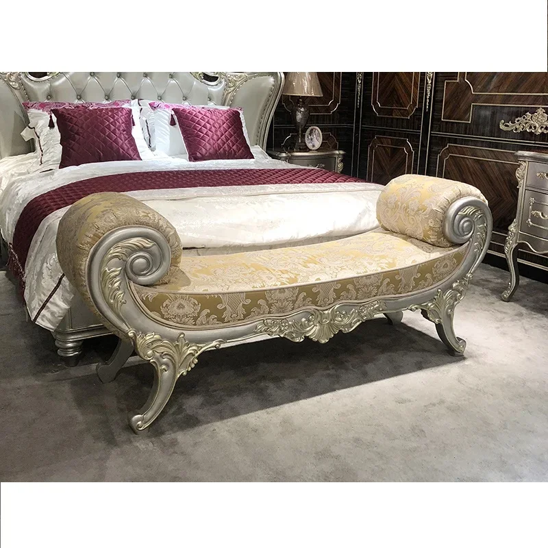 European style bed stool solid wood bedroom bed couch living room sofa stool shoe stool luxury bedside bench
European style bed stool solid wood bedroom bed couch living room sofa stool shoe stool luxury bedside bench