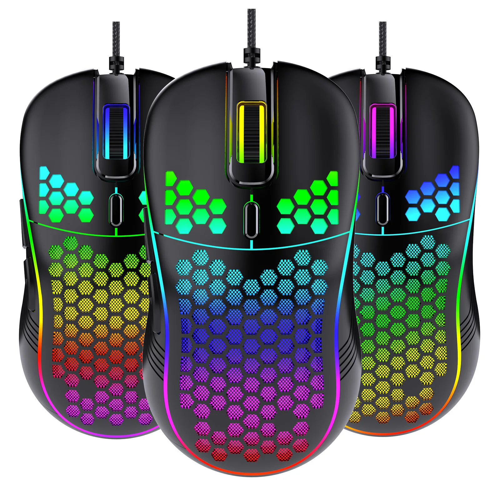 

Wired Gaming Mouse Gamer Computer Mouse 6 Buttons 7200DPI RGB Ergonomic Mause With LED Backlit USB Game Mice For PC Laptop