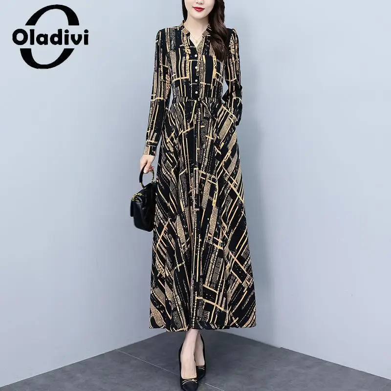 Oladivi M-5XL Large Size Fashion Print Long Sleeve Women A-Line Dress 2024 Spring Autumn Oversized Boho Dresses Tunic Robe 8680
Oladivi M-5XL Large Size Fashion Print Long Sleeve Women A-Line Dress 2024 Spring Autumn Oversized Boho Dresses Tunic Robe 8680