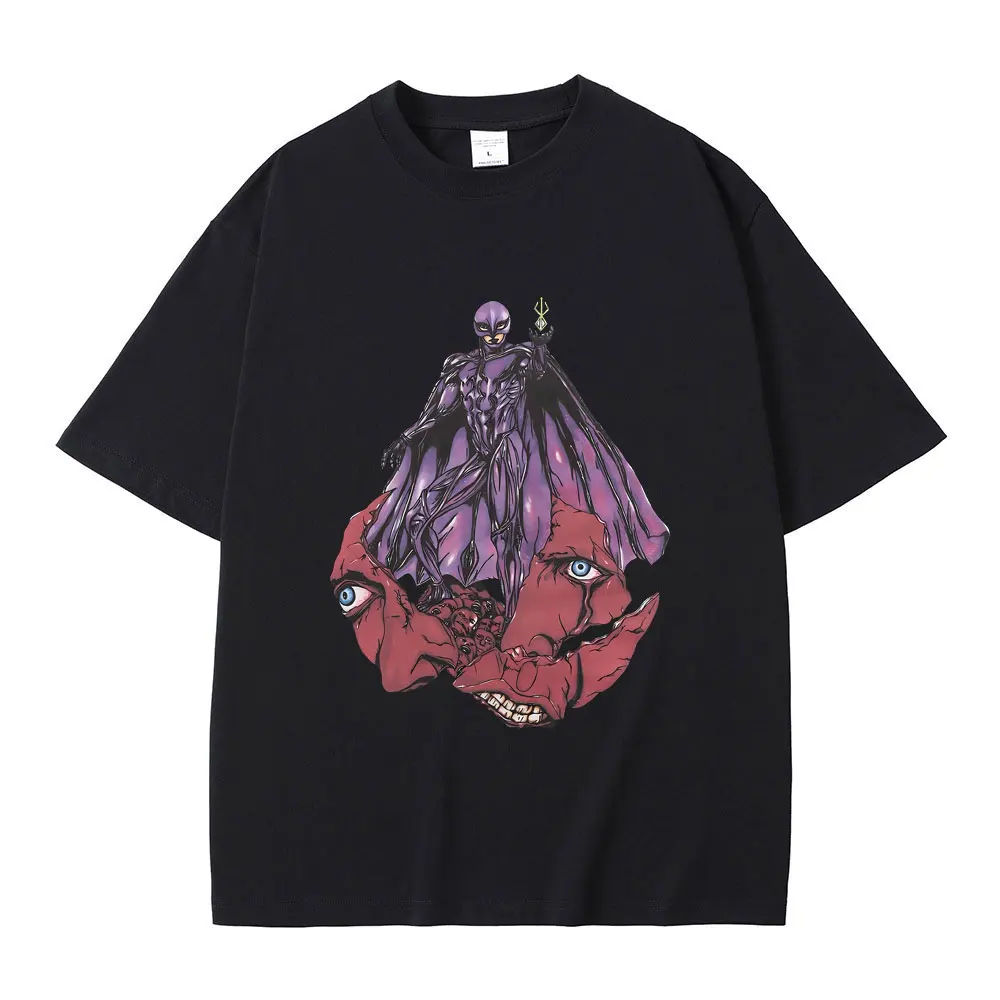 Japanese Anime Berserk Print T-shirt Men Women 90s Vintage Cartoon Street Tshirt Mens 100% Cotton T Shirts Male Black Streetwear
Japanese Anime Berserk Print T-shirt Men Women 90s Vintage Cartoon Street Tshirt Mens 100% Cotton T Shirts Male Black Streetwear