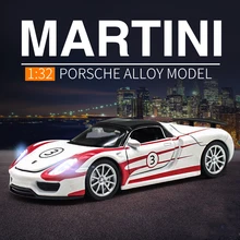1:32 Porsches Martini 918S Alloy Sports Car Model Diecast Metal Toy Vehicles Car Model Simulation Sound and Light Childrens Gift
1:32 Porsches Martini 918S Alloy Sports Car Model Diecast Metal Toy Vehicles Car Model Simulation Sound and Light Childrens Gift