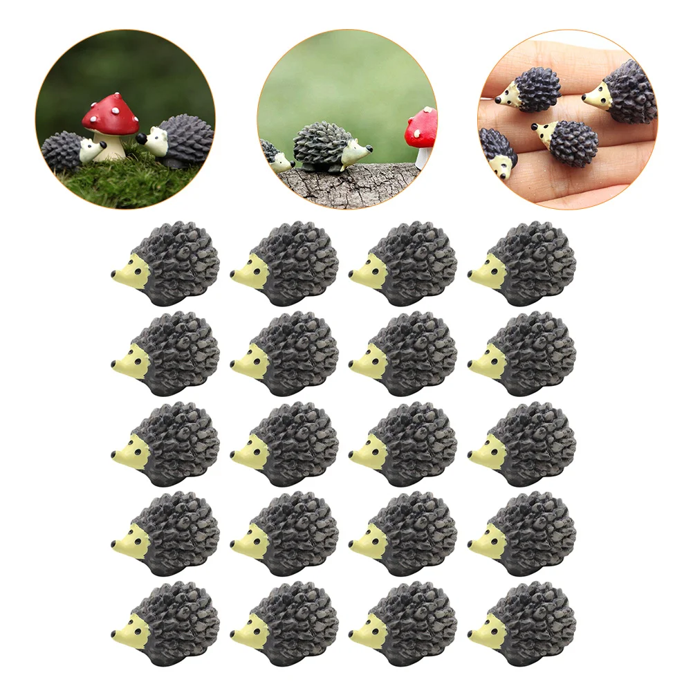 

Mini Hedgehog Figurines Simulation Mini Animal Ornaments Potted Plants Decorations Resin Crafts Micro DIY Landscape Decors