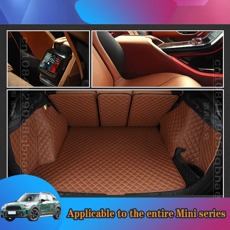 

WZBWZX Luxury Custom Leather Full Coverage Car Trunk Mat For Mini Cooper Cooper S Countryman Clubman Paceman Auto Accessories