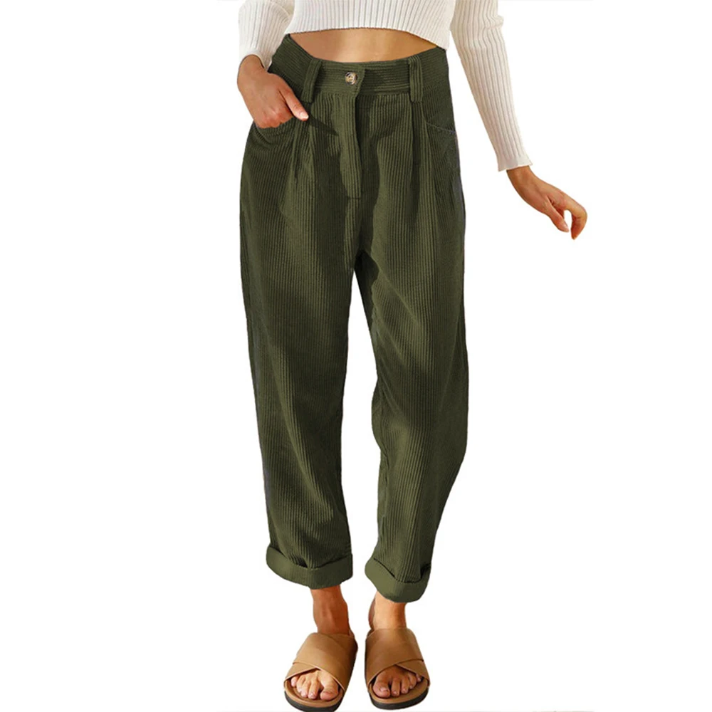 Fashion Corduroy Women Pants Casual Capris High Waist Pants Woman Clothes Harajuku Loose Trousers Ladies Bottom Pantalones Mujer
Fashion Corduroy Women Pants Casual Capris High Waist Pants Woman Clothes Harajuku Loose Trousers Ladies Bottom Pantalones Mujer