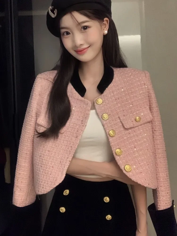 Autumn Winter 2022 New Korean Fashion Sweet Tweed Jacket Women Luxury Runway Small Fragrance Woolen Short Coats Outwear Casacos
Autumn Winter 2022 New Korean Fashion Sweet Tweed Jacket Women Luxury Runway Small Fragrance Woolen Short Coats Outwear Casacos
