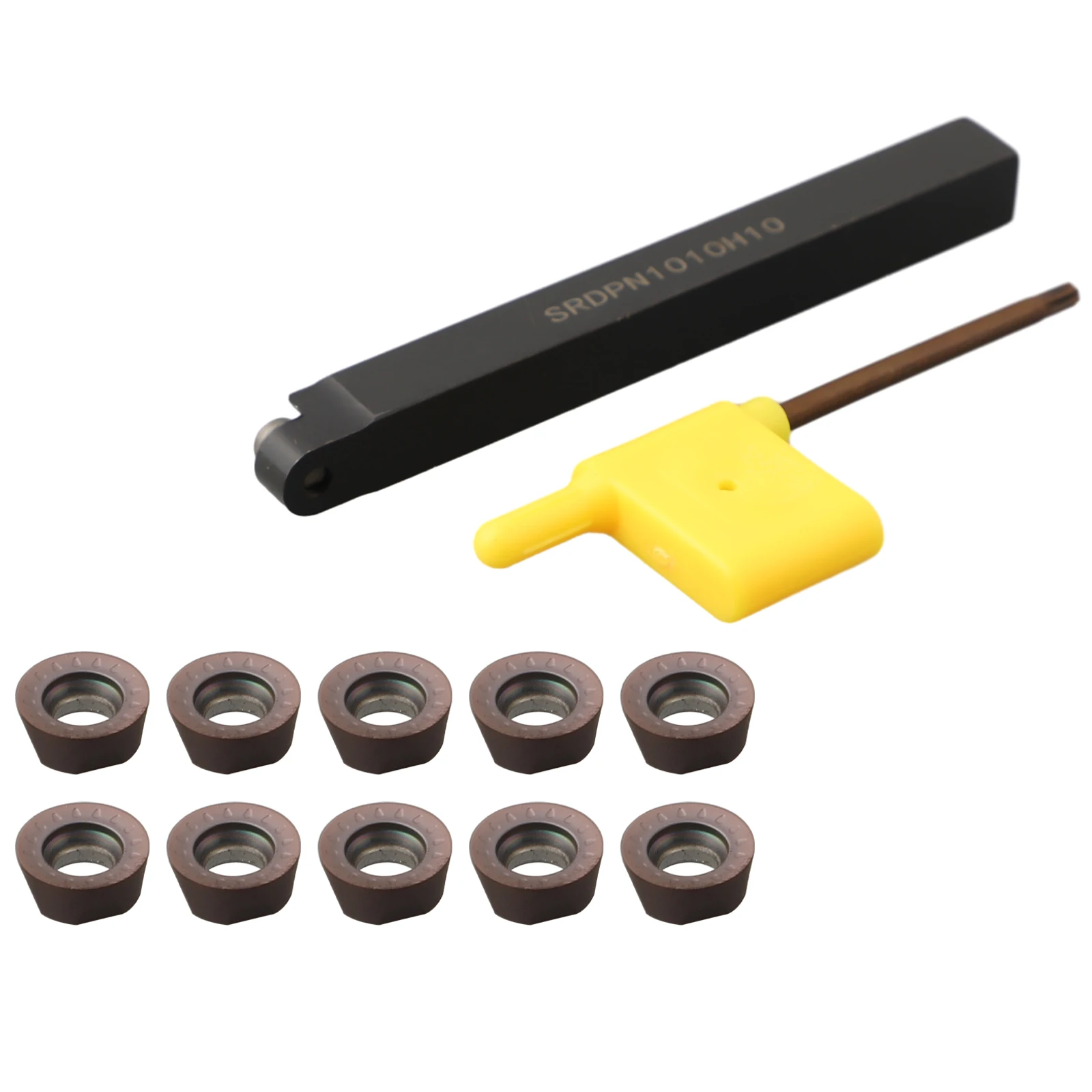 Durable Turning Tool Holder Set SRDPN1010H10 Holder 10PCS RPMT10T3MO Blades Practical In Machining Environments
Durable Turning Tool Holder Set SRDPN1010H10 Holder 10PCS RPMT10T3MO Blades Practical In Machining Environments