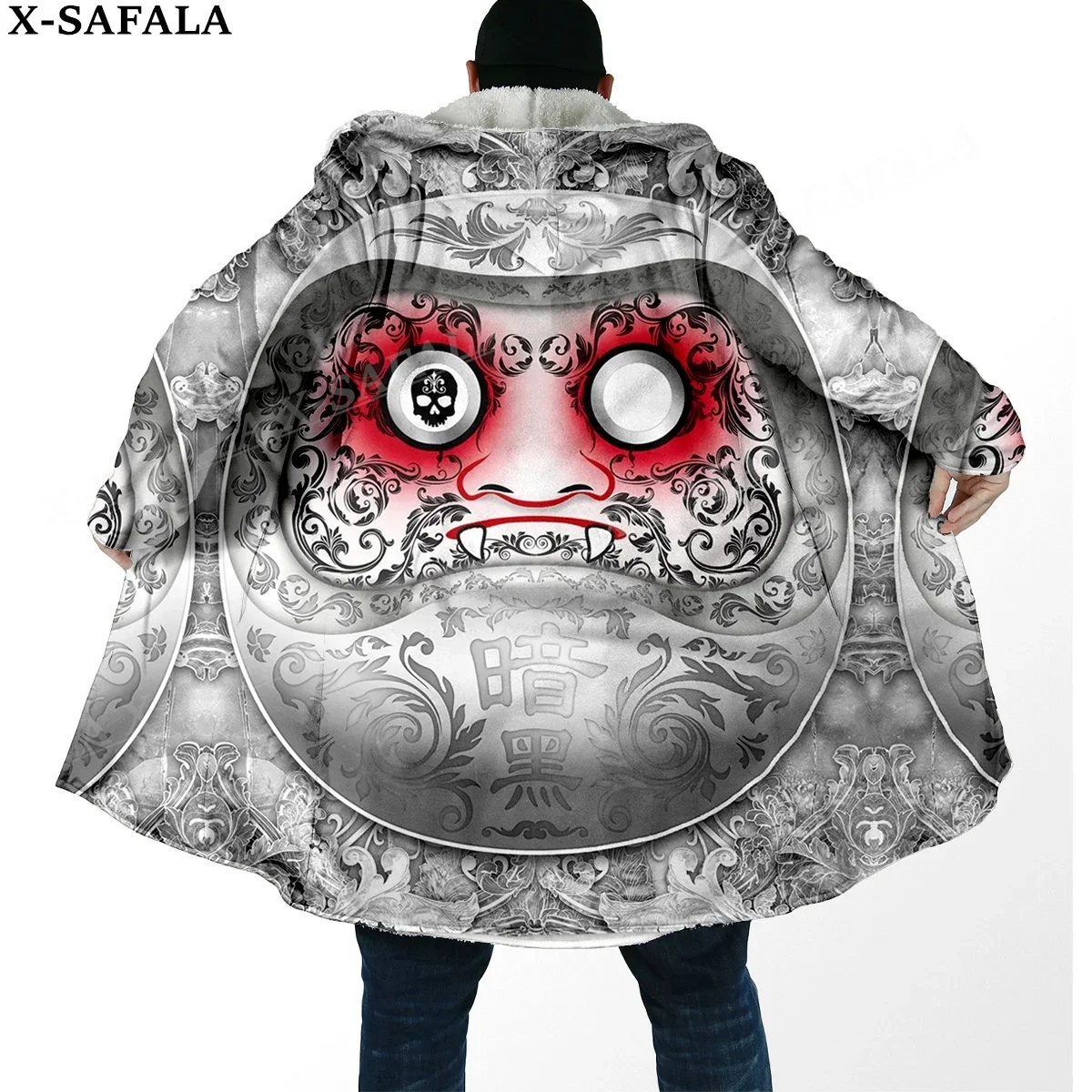 Daruma Japanese Anime Manga Print Thick Warm Hooded Cloak Men Overcoat Coat Windproof Fleece Cape Robe Hooded Blanket-8
Daruma Japanese Anime Manga Print Thick Warm Hooded Cloak Men Overcoat Coat Windproof Fleece Cape Robe Hooded Blanket-8