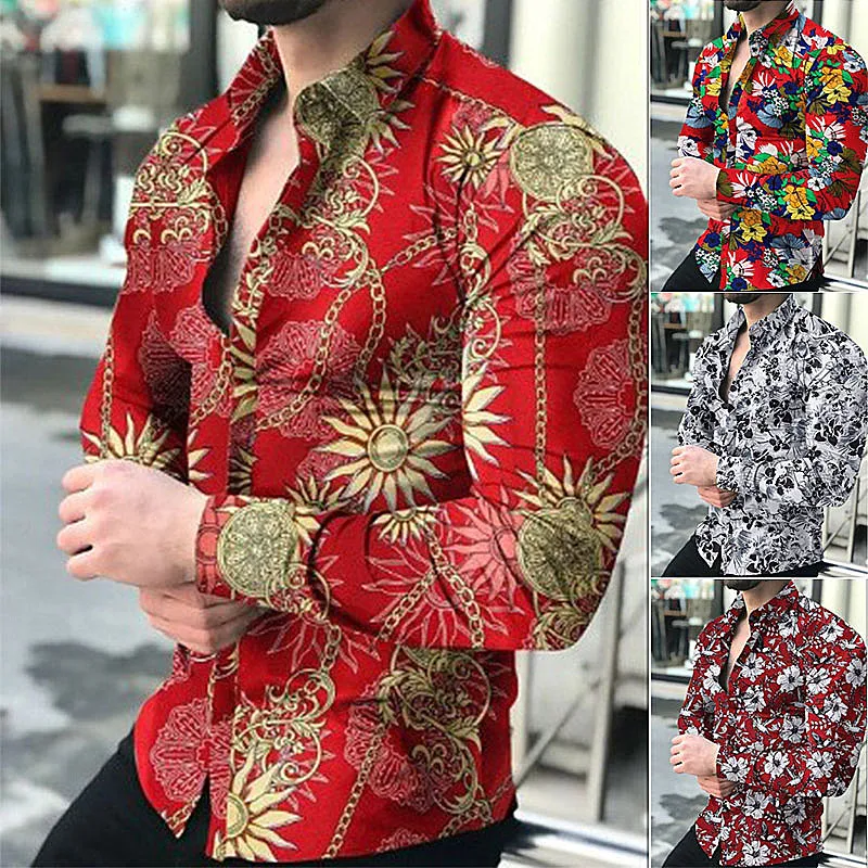 2023 Spring and Autumn European and American Flower Shirt Casual Men's Polo Long Sleeve Top
2023 Spring and Autumn European and American Flower Shirt Casual Men's Polo Long Sleeve Top