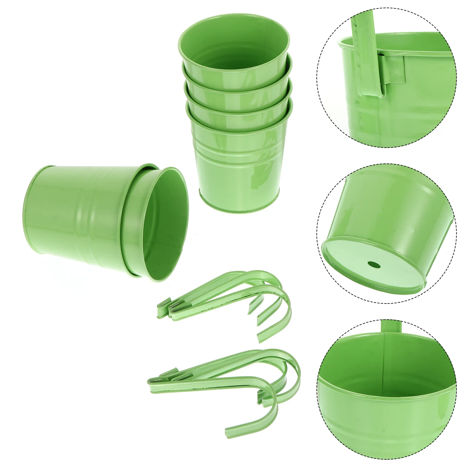 6 PCS Hanging Tin Flower Bucket Premium Holder Plant Hooks Pot Container Ice Garden Decor Basket
6 PCS Hanging Tin Flower Bucket Premium Holder Plant Hooks Pot Container Ice Garden Decor Basket