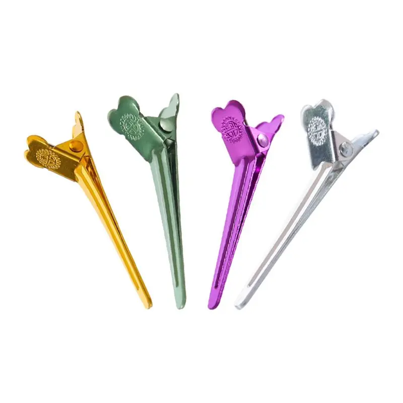 

20Pcs Salon Dividing Duck Bill Clips Multicolor Metal Hairdressing Sectioning Non-Slip Alligator Hair Pins with Box DropShip