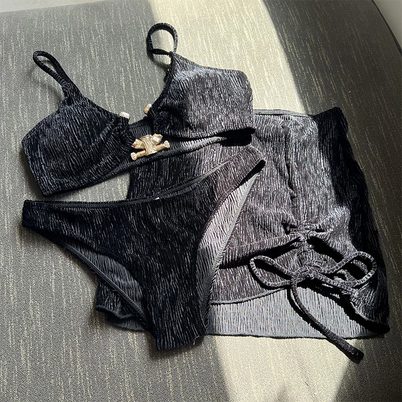 Sexy Solid Low Waist Bikini Set Cover Up Swimsuit for Women Push Up Lace-up Three Pieces Swimwear 2023 Beach Bathing Suits
Sexy Solid Low Waist Bikini Set Cover Up Swimsuit for Women Push Up Lace-up Three Pieces Swimwear 2023 Beach Bathing Suits