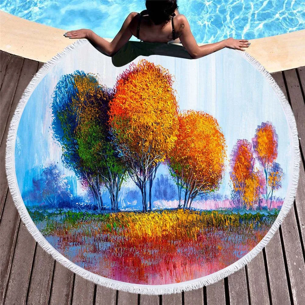 Summer Boho Style Towel Beach Landscape 420G Mandala Big Terry Towels 150Cm Tree Sea Woman Scenic Vacation Round Beach Towel
Summer Boho Style Towel Beach Landscape 420G Mandala Big Terry Towels 150Cm Tree Sea Woman Scenic Vacation Round Beach Towel