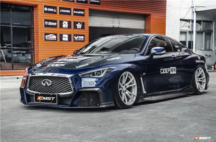 Body Kit for Infiniti Q60 CMST Style Front Bumper Rear Bumper Carbon Fiber Front Lip Rear Diffuser Side Skirts and Trunk Spoiler Body Kit for Infiniti Q60 CMST Style Front Bumper Rear Bumper Carbon Fiber Front Lip Rear Diffuser Side Skirts and Trunk Spoiler