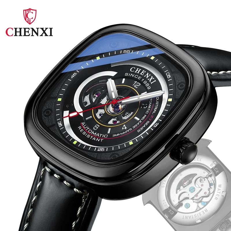 2022 New CHENXI Men Watches Luxury Black Automatic Mechanical Watch For Men Waterproof Sports Tourbillon Mens Watches Top Brand 
2022 New CHENXI Men Watches Luxury Black Automatic Mechanical Watch For Men Waterproof Sports Tourbillon Mens Watches Top Brand