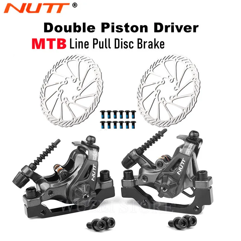 NUTT DA6S Dual Piston Bilateral Brake Mountain Bike Mechanical Caliper Disc Brakes F160 R160 MTB Line Pulling Disc Brake Caliper
NUTT DA6S Dual Piston Bilateral Brake Mountain Bike Mechanical Caliper Disc Brakes F160 R160 MTB Line Pulling Disc Brake Caliper
