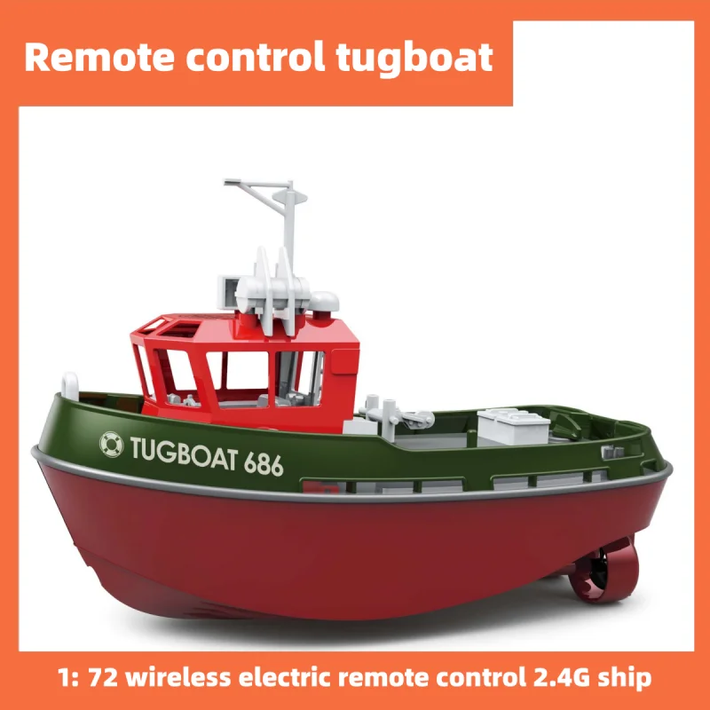 Remote Control Tugboat 1:72 Simulation Red Fire Boat 2.4g Toy Model Decorated Fishing Boat Children's Christmas Birthday Gift
Remote Control Tugboat 1:72 Simulation Red Fire Boat 2.4g Toy Model Decorated Fishing Boat Children's Christmas Birthday Gift