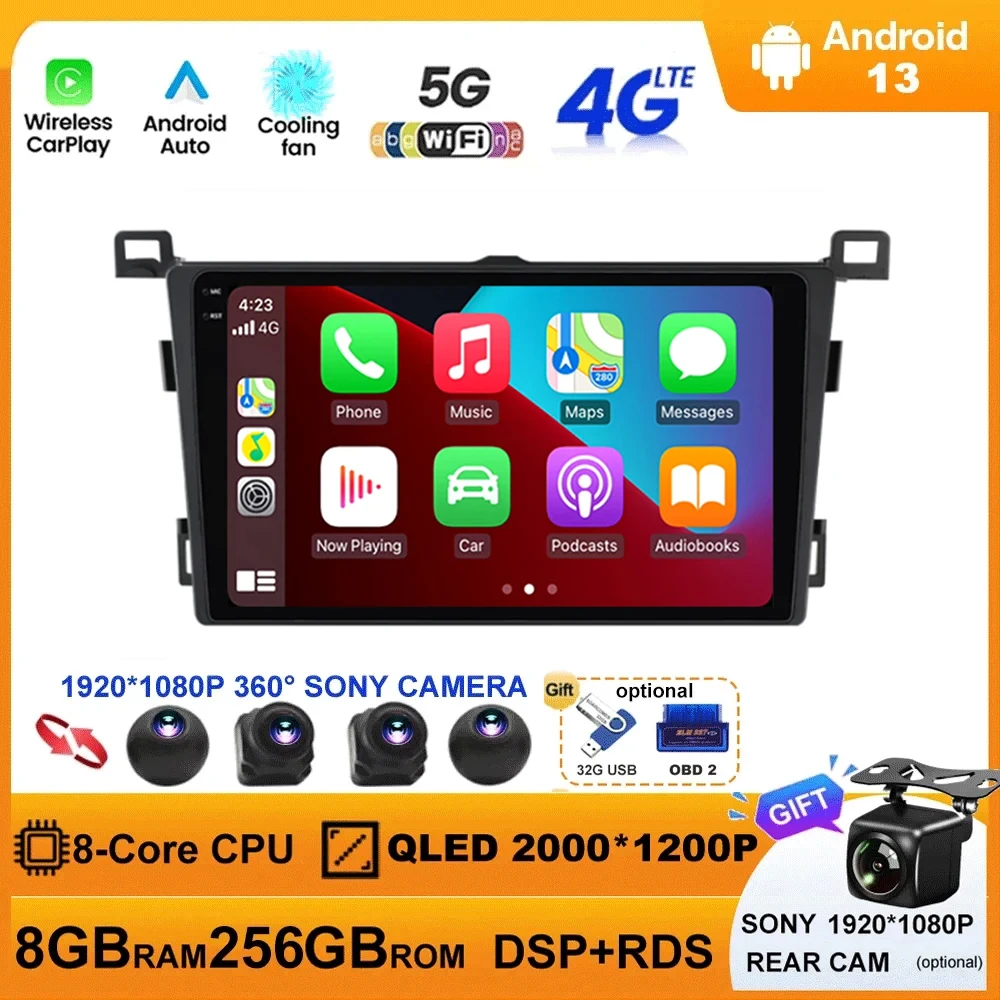 Android 13 для Toyota RAV4 4 XA40 5 XA50 2013-2018, автомобильное радио, мультимедийный видеоплеер, GPS-навигация, Carplay, стереозвук, wi-fi, DSP
Android 13 для Toyota RAV4 4 XA40 5 XA50 2013-2018, автомобильное радио, мультимедийный видеоплеер, GPS-навигация, Carplay, стереозвук, wi-fi, DSP