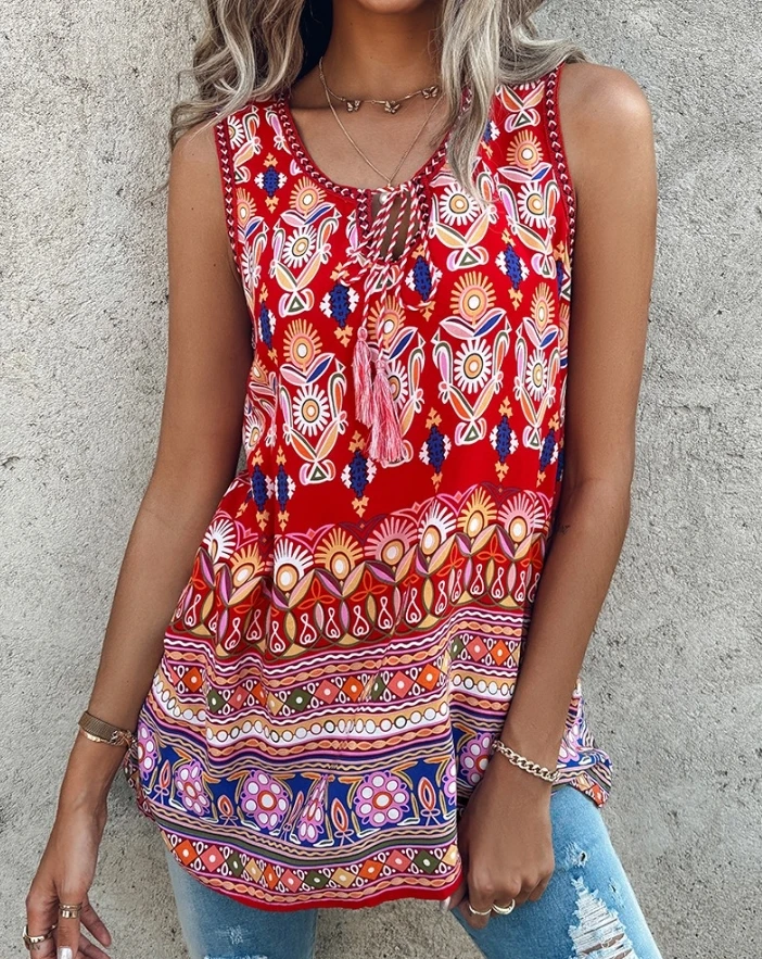 T Shirt Women Elasticity Tank Top Casual Tribal Print Summer Tee Woman Clothes Spring Top Female Loose Round Neck Sleeveless Top
T Shirt Women Elasticity Tank Top Casual Tribal Print Summer Tee Woman Clothes Spring Top Female Loose Round Neck Sleeveless Top