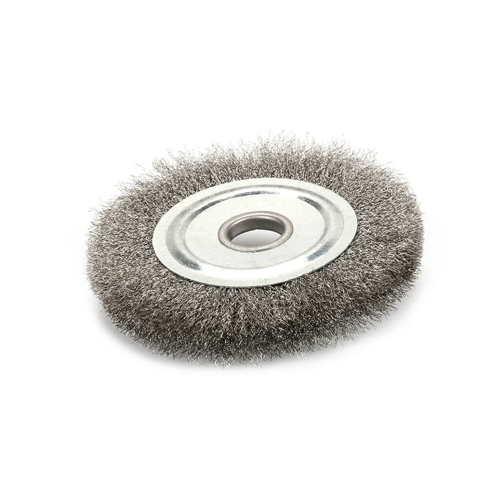 4Inch Flat Crimped Stainless Steel Wire Wheel Brush For Bench Grinder Polishing Abrasive Tool For Metal Derust Wood Deburring
4Inch Flat Crimped Stainless Steel Wire Wheel Brush For Bench Grinder Polishing Abrasive Tool For Metal Derust Wood Deburring