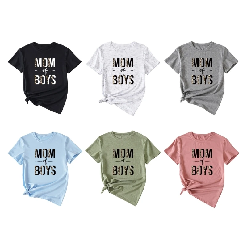 Mom of Boys T-Shirt for Women Shirt Funny Graphic Mom Gift for Mothers Day Summer Shirts Top Round Neck Pullover M6CD
Mom of Boys T-Shirt for Women Shirt Funny Graphic Mom Gift for Mothers Day Summer Shirts Top Round Neck Pullover M6CD