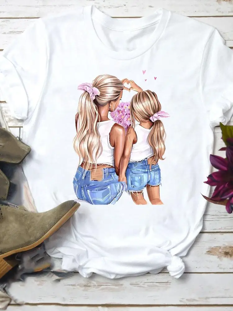 Women Short Sleeve Daughter Love Mama Mom 90s Summer Clothes Cartoon Fashion Clothing Female Top Tee T-shirt Graphic T Shirt
Women Short Sleeve Daughter Love Mama Mom 90s Summer Clothes Cartoon Fashion Clothing Female Top Tee T-shirt Graphic T Shirt