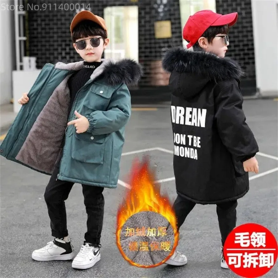 Teen parka Boy Winter faux fur Coat Children Plus Velvet Warm Jacket Boys Long Jacket Winter Hooded Thick Fashion kids Clothes
Teen parka Boy Winter faux fur Coat Children Plus Velvet Warm Jacket Boys Long Jacket Winter Hooded Thick Fashion kids Clothes
