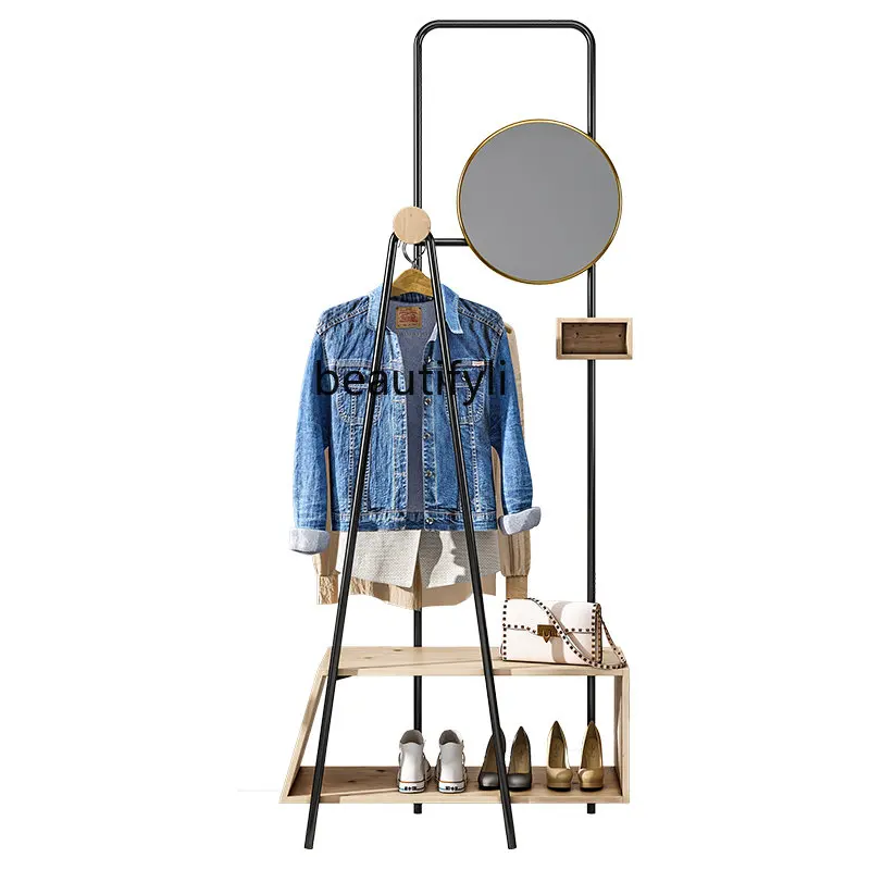 zq Coat Rack Floor Solid Wood Hanger Modern Minimalist Floor Hanger Integrated Multi-Functional with Mirror
zq Coat Rack Floor Solid Wood Hanger Modern Minimalist Floor Hanger Integrated Multi-Functional with Mirror