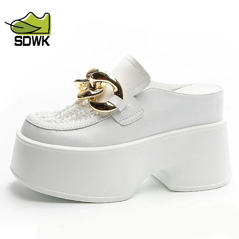 SDWK 11cm Air Mesh Genuine Leather Platform Wedge Sneakers Women Breathable Casual Hollow Chunky Summer Slippers Slides Shoes
SDWK 11cm Air Mesh Genuine Leather Platform Wedge Sneakers Women Breathable Casual Hollow Chunky Summer Slippers Slides Shoes
