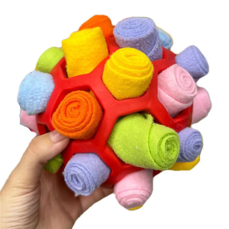 Dog Sniffing Ball Puzzle Interactive Toy Portable Pet Snuffle Ball Encourage Training Educational Pet Slow Feeder Dispensing Toy
Dog Sniffing Ball Puzzle Interactive Toy Portable Pet Snuffle Ball Encourage Training Educational Pet Slow Feeder Dispensing Toy