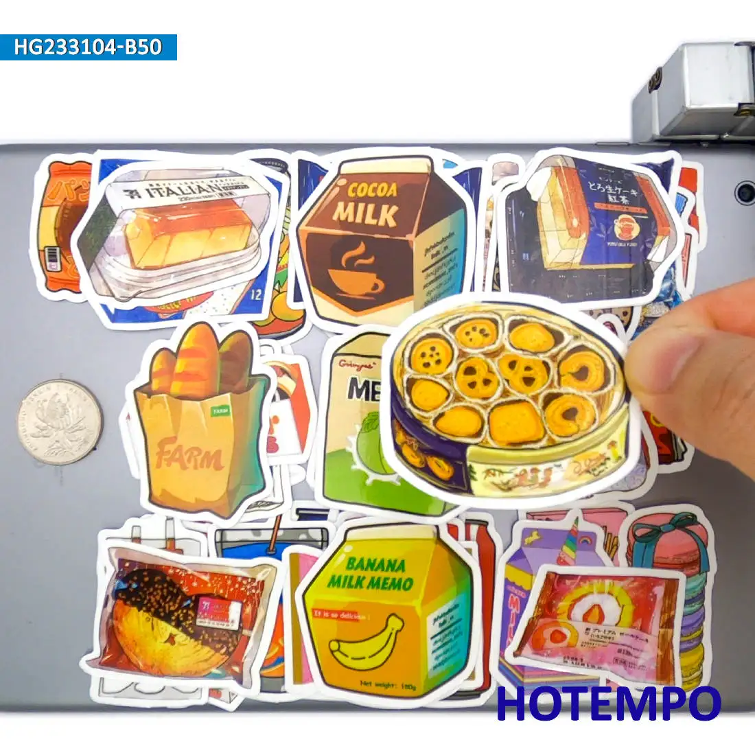 

20/30/50PCS Snacks Drinks Stickers Cute Cartoon Art Graffiti Food Decals for Kids Scrapbook Journal Luggage Laptop Phone Sticker