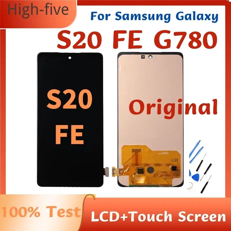 

Original AMOLED For Samsung Galaxy S20 FE 5G G780B G780G G780 G780F display Touch Screen With frame S20 Fan Edition S20fe LCD