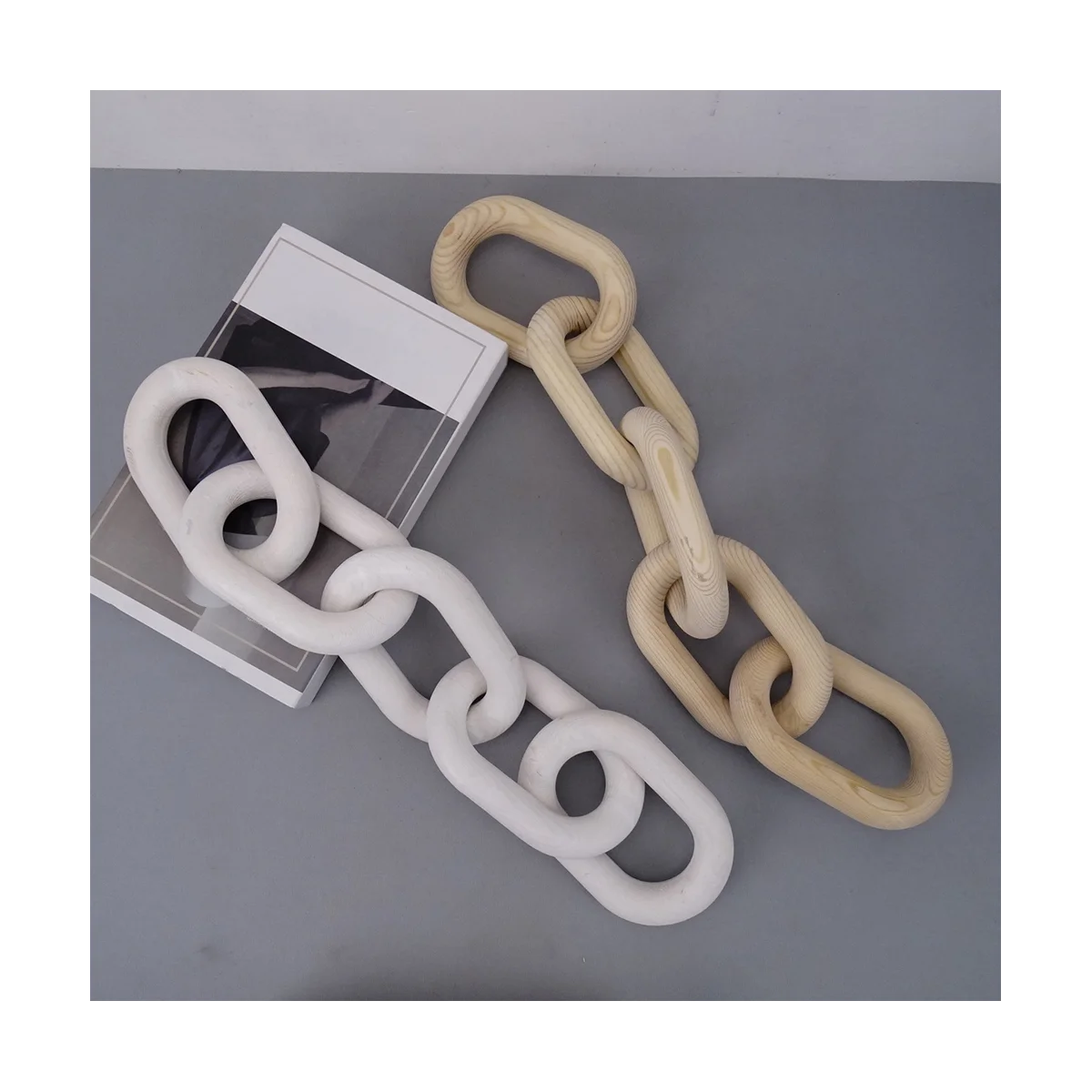 Wooden Chain Link Home Decor Hand 5-Ring Art Craft Ornament for Table Tray Farmhouse Office Rustic Wall Decoration White
Wooden Chain Link Home Decor Hand 5-Ring Art Craft Ornament for Table Tray Farmhouse Office Rustic Wall Decoration White