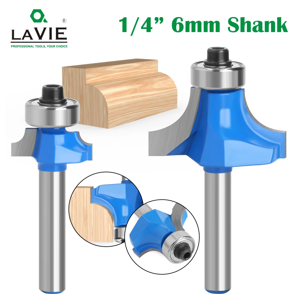 LAVIE 1pc 6mm 6.35mm Corner Round Over Router Bit With Bearing For Wood Woodworking Tool Tungsten Carbide Milling Cutter 01035
LAVIE 1pc 6mm 6.35mm Corner Round Over Router Bit With Bearing For Wood Woodworking Tool Tungsten Carbide Milling Cutter 01035